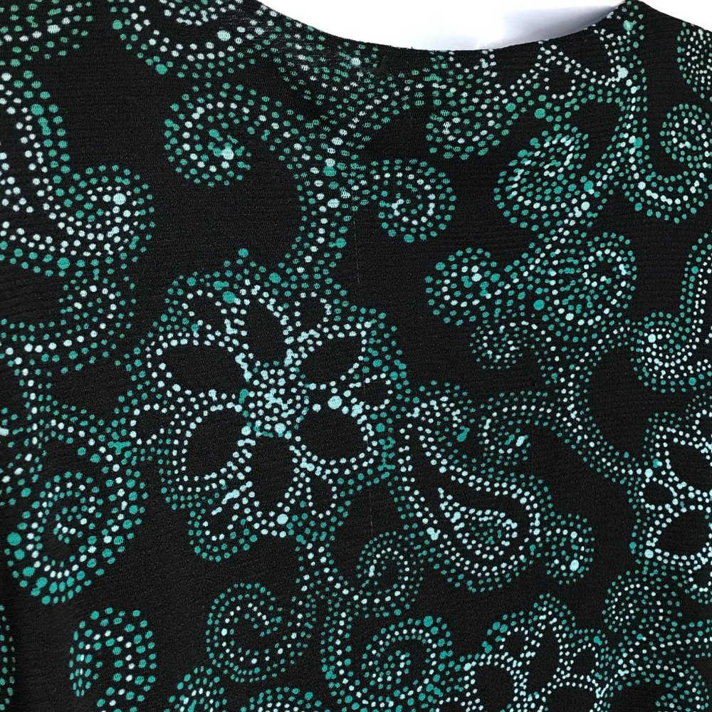 Croft & Barrow S/S Blouse | Black/Green | Size 3X - Picture 11 of 12